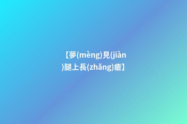 【夢(mèng)見(jiàn)腿上長(zhǎng)瘡】