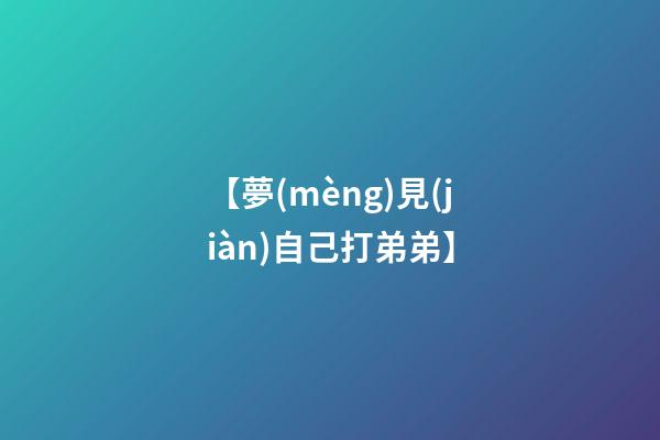 【夢(mèng)見(jiàn)自己打弟弟】