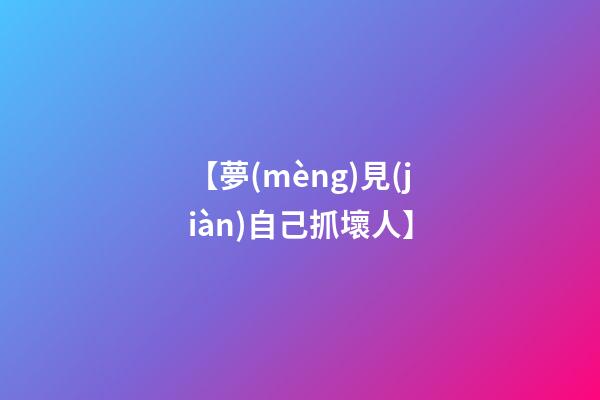 【夢(mèng)見(jiàn)自己抓壞人】