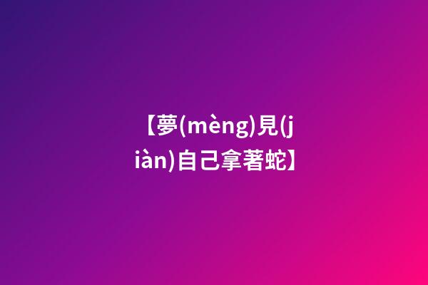 【夢(mèng)見(jiàn)自己拿著蛇】