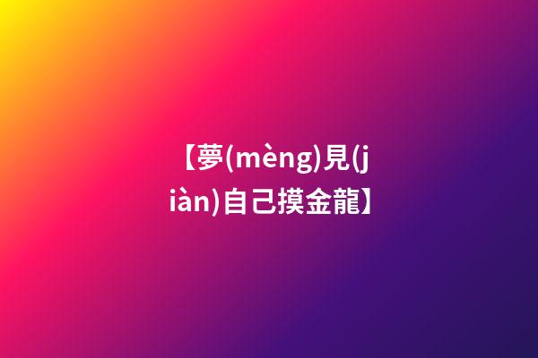 【夢(mèng)見(jiàn)自己摸金龍】