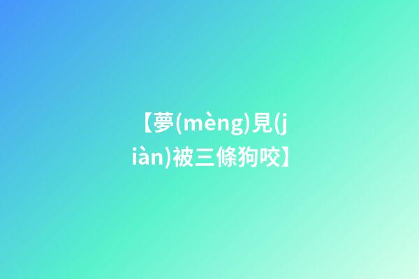 【夢(mèng)見(jiàn)被三條狗咬】