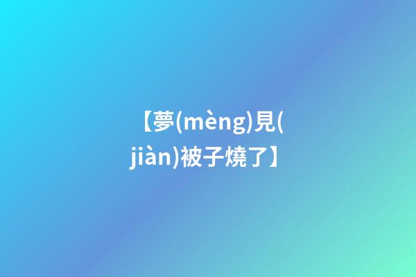 【夢(mèng)見(jiàn)被子燒了】