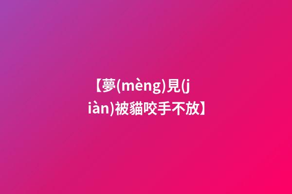 【夢(mèng)見(jiàn)被貓咬手不放】