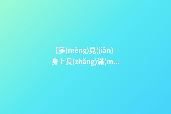 【夢(mèng)見(jiàn)身上長(zhǎng)滿(mǎn)疙瘩】
