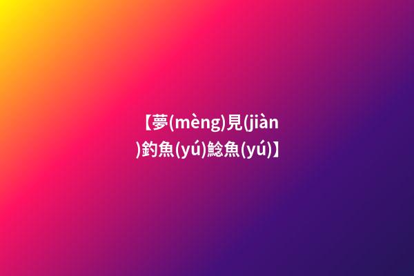 【夢(mèng)見(jiàn)釣魚(yú)鯰魚(yú)】