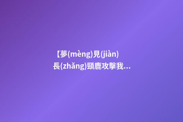 【夢(mèng)見(jiàn)長(zhǎng)頸鹿攻擊我】