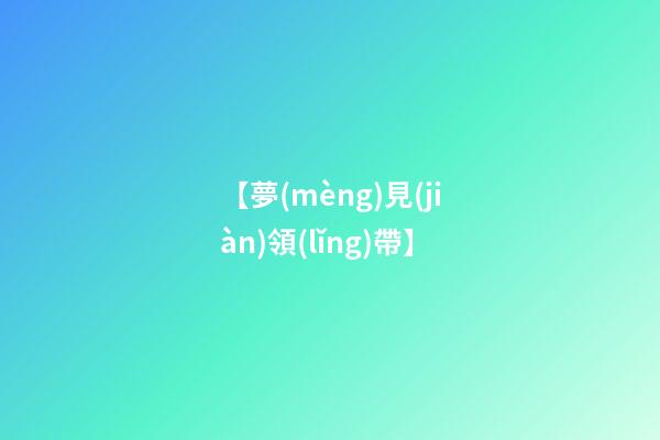 【夢(mèng)見(jiàn)領(lǐng)帶】