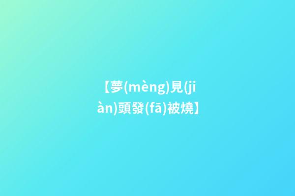 【夢(mèng)見(jiàn)頭發(fā)被燒】