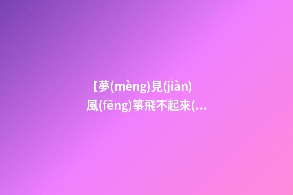 【夢(mèng)見(jiàn)風(fēng)箏飛不起來(lái)】