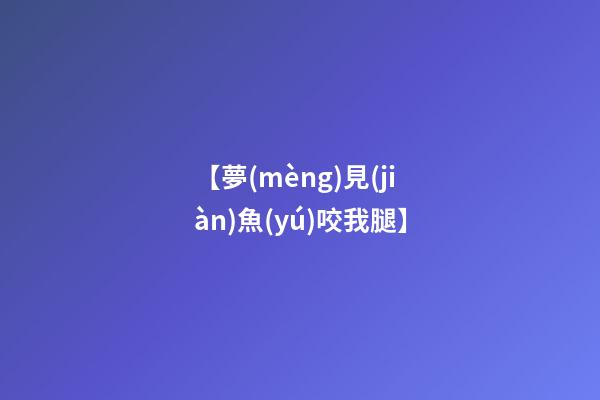 【夢(mèng)見(jiàn)魚(yú)咬我腿】