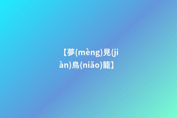 【夢(mèng)見(jiàn)鳥(niǎo)籠】
