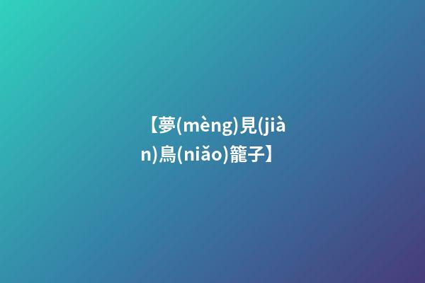 【夢(mèng)見(jiàn)鳥(niǎo)籠子】