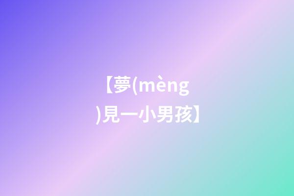 【夢(mèng)見一小男孩】
