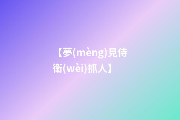 【夢(mèng)見侍衛(wèi)抓人】