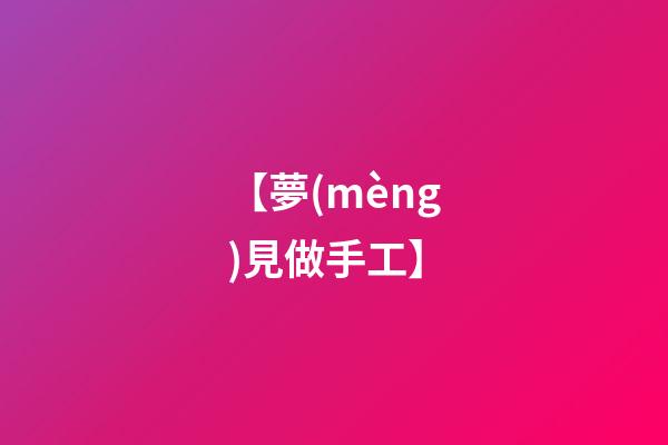 【夢(mèng)見做手工】