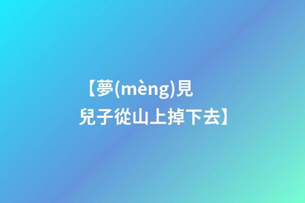 【夢(mèng)見兒子從山上掉下去】