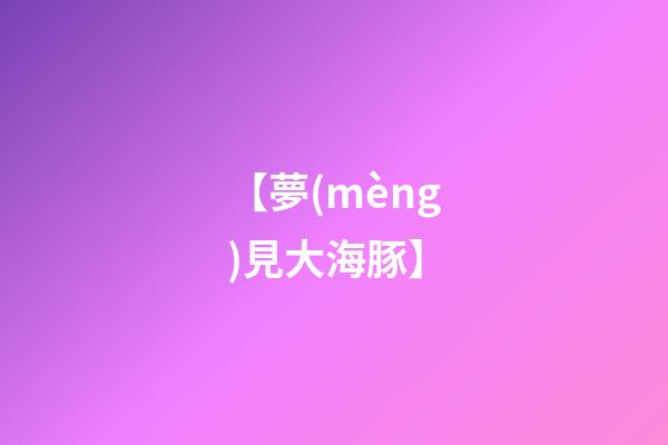 【夢(mèng)見大海豚】