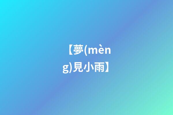 【夢(mèng)見小雨】