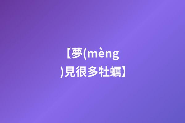 【夢(mèng)見很多牡蠣】