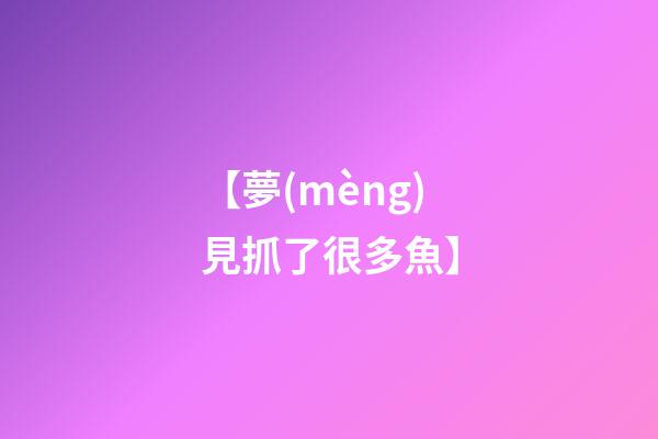 【夢(mèng)見抓了很多魚】