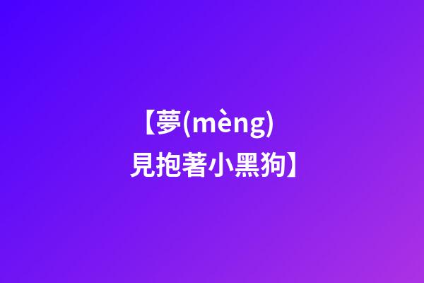 【夢(mèng)見抱著小黑狗】