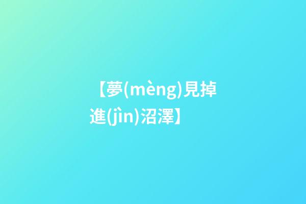 【夢(mèng)見掉進(jìn)沼澤】