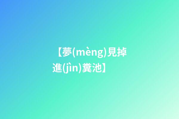 【夢(mèng)見掉進(jìn)糞池】