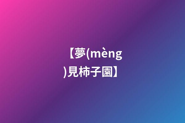 【夢(mèng)見柿子園】