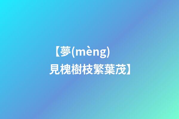 【夢(mèng)見槐樹枝繁葉茂】