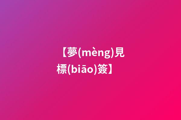 【夢(mèng)見標(biāo)簽】