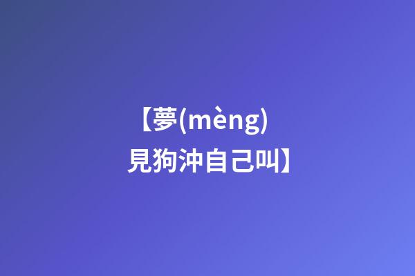 【夢(mèng)見狗沖自己叫】