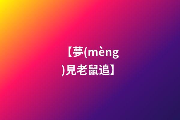 【夢(mèng)見老鼠追】