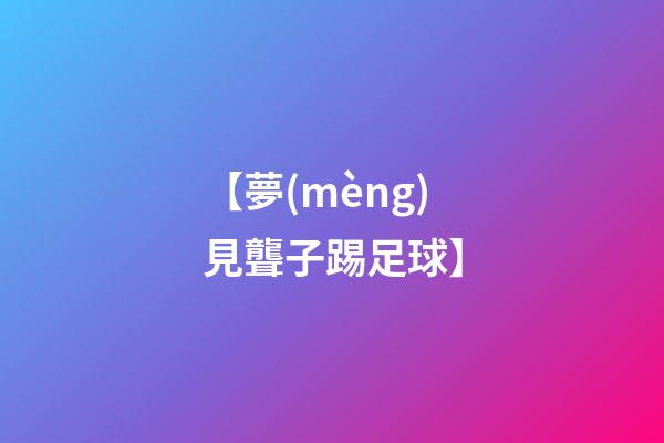 【夢(mèng)見聾子踢足球】