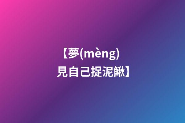 【夢(mèng)見自己捉泥鰍】