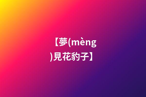 【夢(mèng)見花豹子】