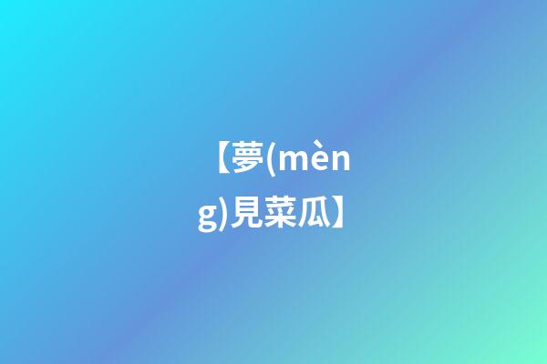 【夢(mèng)見菜瓜】