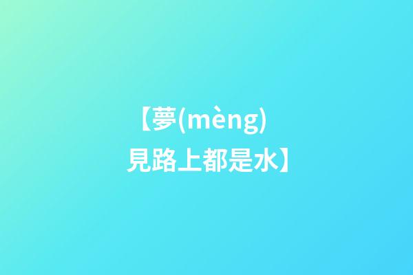 【夢(mèng)見路上都是水】