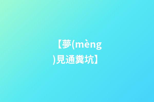【夢(mèng)見通糞坑】