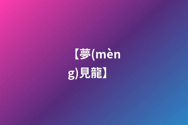 【夢(mèng)見龍】