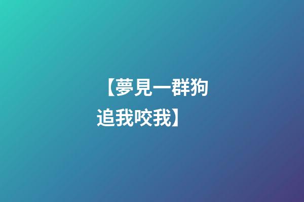 【夢見一群狗追我咬我】