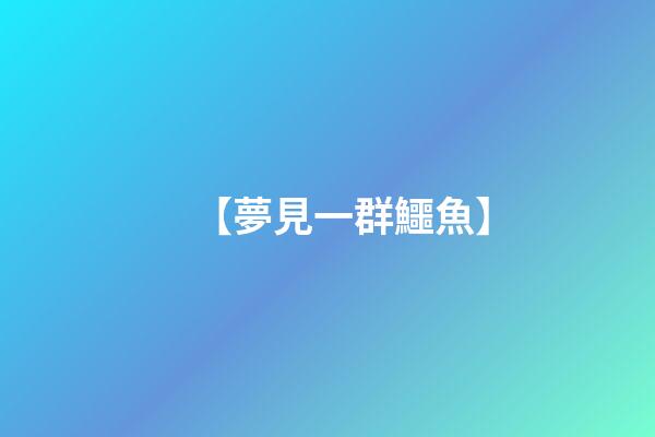 【夢見一群鱷魚】