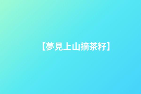 【夢見上山摘茶籽】