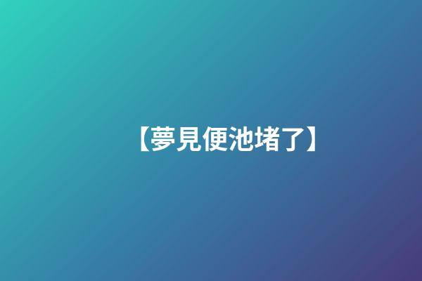 【夢見便池堵了】