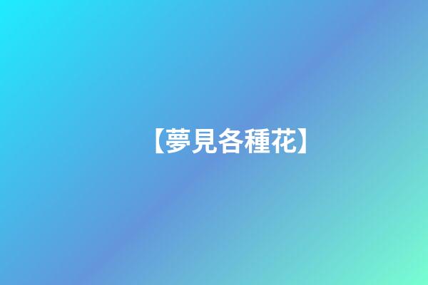 【夢見各種花】