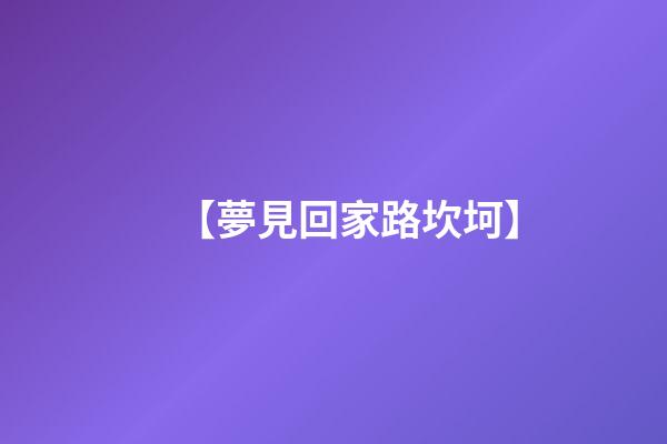 【夢見回家路坎坷】