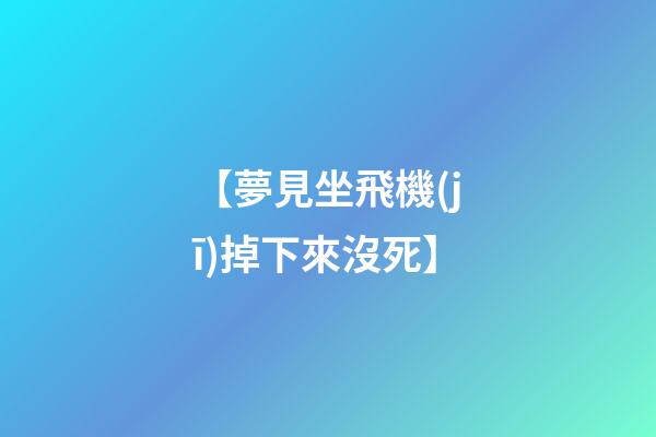 【夢見坐飛機(jī)掉下來沒死】