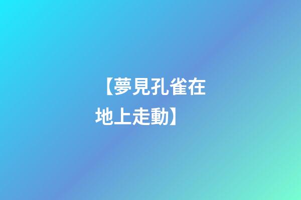 【夢見孔雀在地上走動】