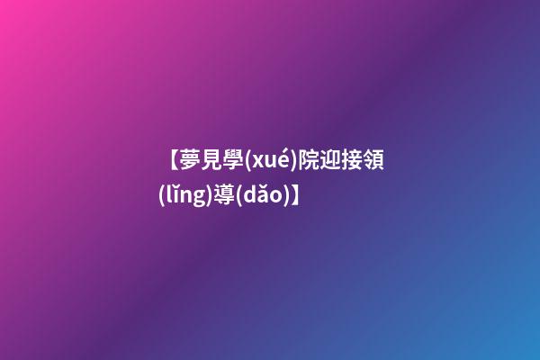 【夢見學(xué)院迎接領(lǐng)導(dǎo)】