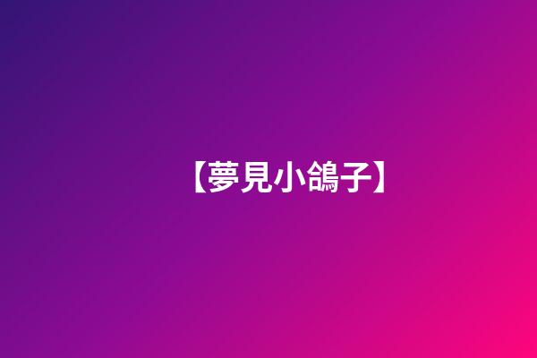 【夢見小鴿子】